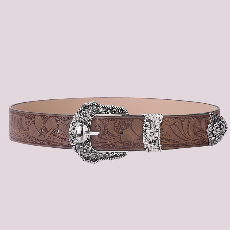 High-grade Brown Jeans Strap Casual All-matching High-grade Brown Jeans Strap Casual All-matching